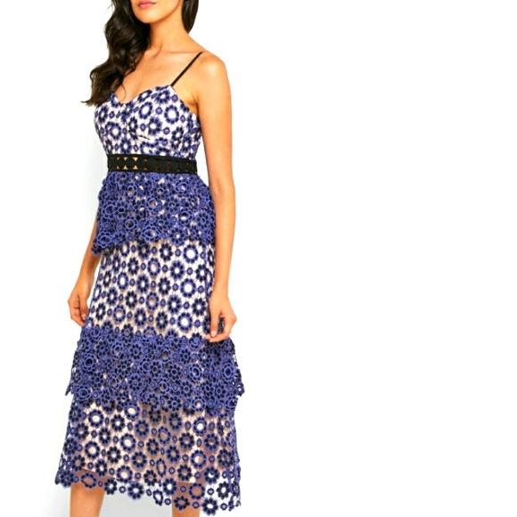 Anthropologie Just Me lace overlay dress size L - Picture 3 of 16